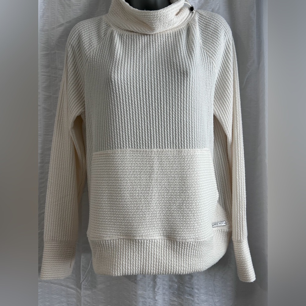 Elegant Cream Cowl Neck Sweater